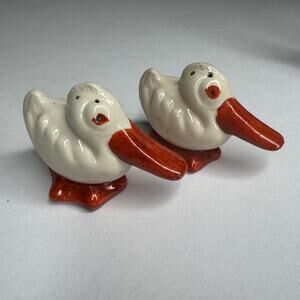 Vintage Pelican Salt & Pepper Shakers, Japan, Beach, Birds